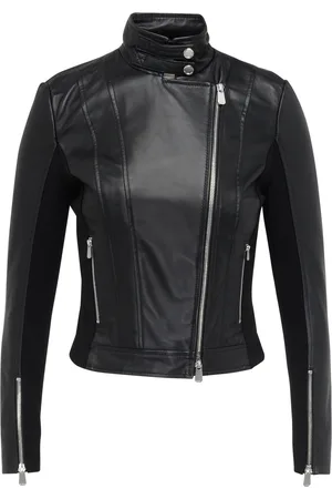 Pinko Giacca Biker in pelle nera