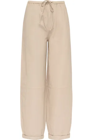 By Malene Birger Pantalone Joanni in pelle beige