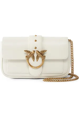 Pinko Borsa Pocket Love Bag Simply in pelle bianca