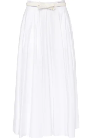 Elisabetta Franchi Gonna in satin bianca