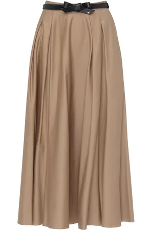 Elisabetta Franchi Gonna in satin color tortora