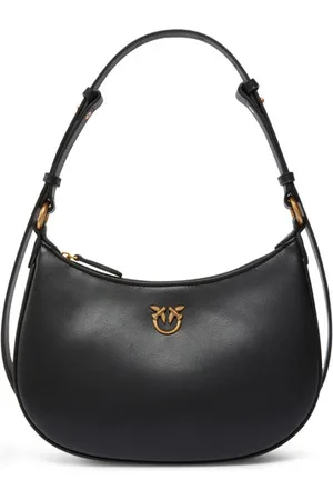 Pinko Borsa Mini Love Bag Half Moon in pelle nera
