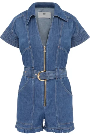 Elisabetta Franchi Tuta corta in denim