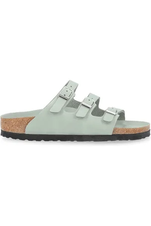 Birkenstock Sandalo Florida in pelle nabuk grigia
