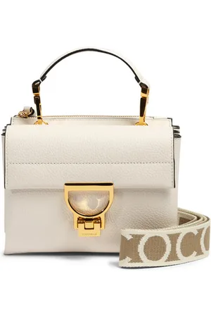 Coccinelle Borsa Arlettis Signature Small in pelle bianca