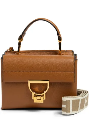 Coccinelle Borsa Arlettis Signature Small in pelle color cuoio