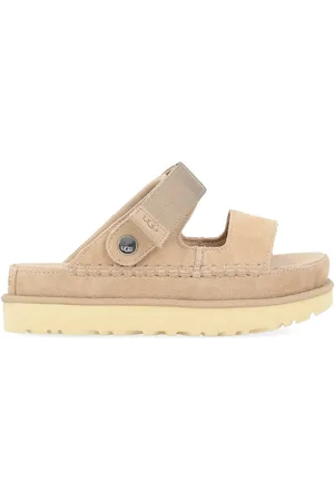 UGG Sandalo Goldestar Glide in camoscio color sabbia