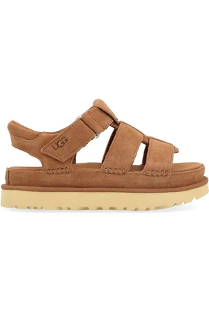 UGG Sandalo Goldenstar Strap in camoscio chestnut