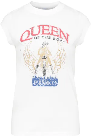 Pinko T-shirt con stampa in cotone bianca