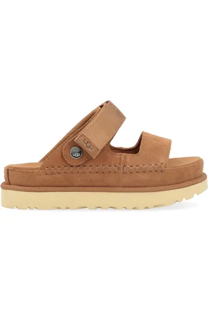 UGG Sandalo Goldenstar Glide in camoscio chestnut