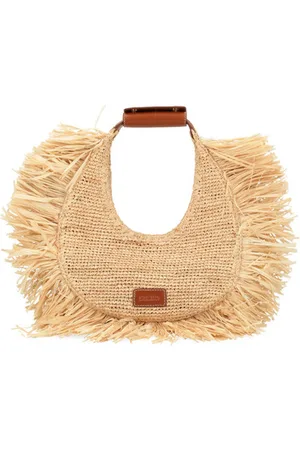 Staud Borsa Tote Bag Moon in raffia color naturale