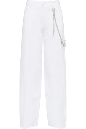 Pinko Pantalone loose fit con catena in cotone