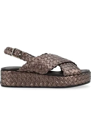 Pon´s quintana Sandalo Forli in pelle metallizzata