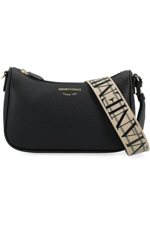 Emporio Armani Borsa a spalla in pelle vegana nera