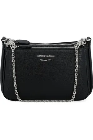 Emporio Armani Borsa Mini Bag Doppia in pelle vegana nera