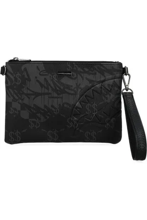 Sprayground Pochette 3AM Check in pelle vegana nera