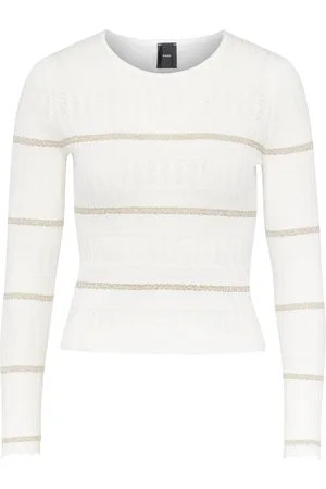 Pinko Maglia Pisanino in cotone bianca