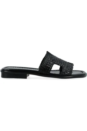 Pon´s quintana Sandalo Tina in pelle nera