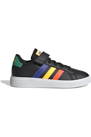 adidas Scarpe da ginnastica con stringhe e strappo in velcro per bambini Grand Court