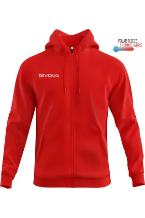Givova Felpa in pile con cappuccio e zip 500
