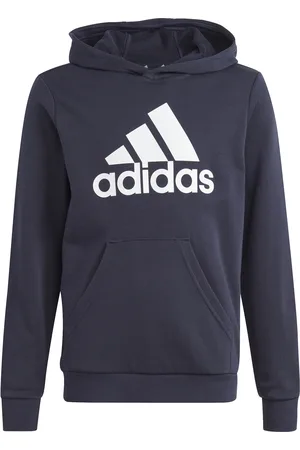 adidas Felpa con cappuccio con logo grande in cotone bambino Essentials