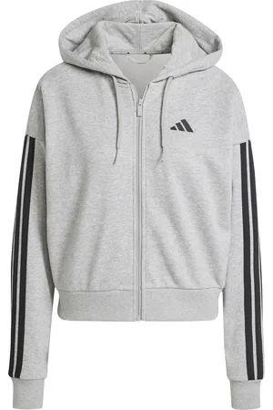 adidas Felpa con cerniera a cappuccio da donna Essentials 3-Stripes