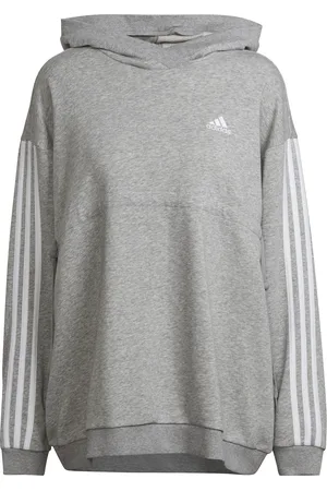 adidas Felpa da donna con cappuccio Essentials Cotton 3-Stripes