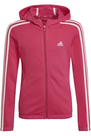 adidas Felpa con cappuccio a 3 strisce da bambina Essentials
