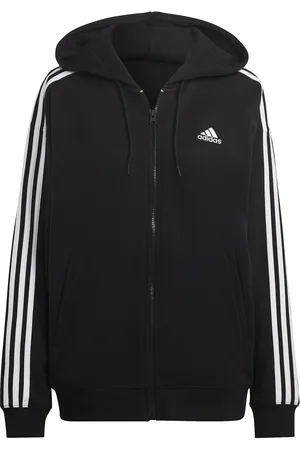 adidas Felpa oversize con cappuccio e zip da donna Essentials 3-Stripes
