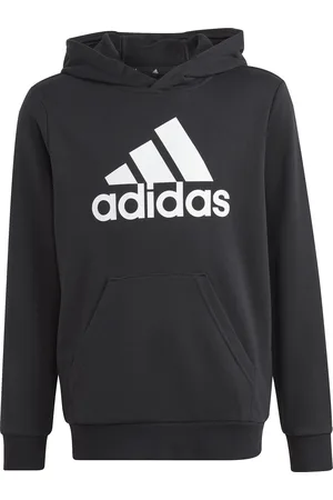 adidas Felpa con cappuccio con logo grande in cotone bambino Essentials