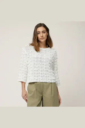 HARMONT&BLAINE Maglia In Cotone Con Ciuffetti, , Taglia: XS