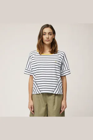 HARMONT&BLAINE T-Shirt Boxy In Cotone A Righe, , Taglia: XS