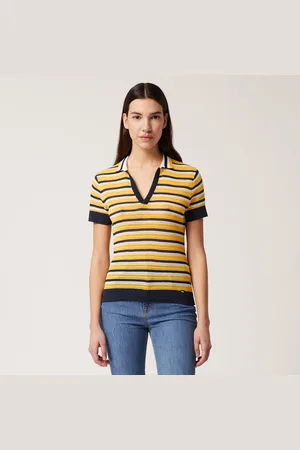 HARMONT&BLAINE Polo A Righe Effetto Crochet, , Taglia: XS