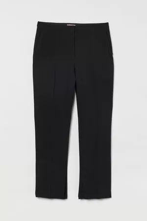 H&M Donna Pantaloni a vita alta - + Pantaloni con spacchi