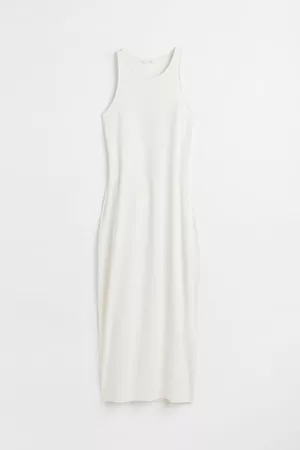H&M Donna Vestiti - Ribbed open-backed dress