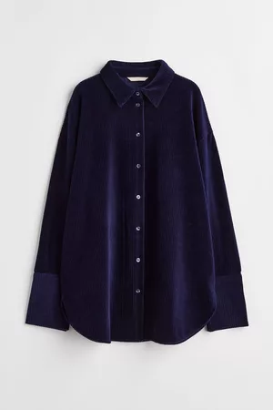 H&M Donna Camicie - Camicia in velour a coste