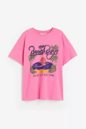H&M Donna T-shirt - T-shirt oversize con stampa