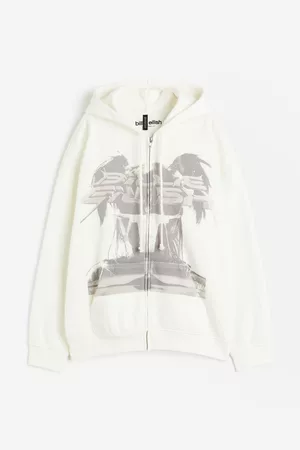 H&M Donna Felpe senza cappuccio - Felpa oversize con cappuccio e stampa
