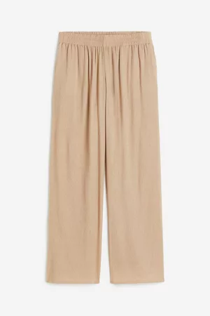 H&M Donna Pantaloni - Pantaloni pull-on in tessuto increspato
