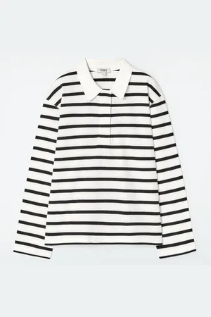 H&M POLO A RIGHE A MANICHE LUNGHE DAL TAGLIO RILASSATO