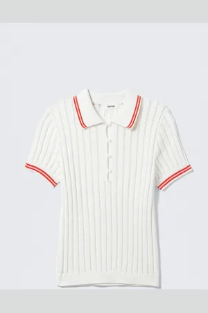 H&M Polo in cotone a maniche corte lavorata a maglia