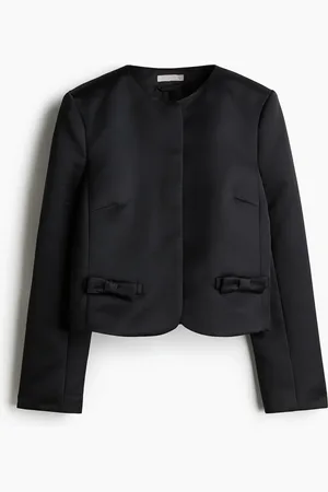 H&M Blazer in satin con fiocco