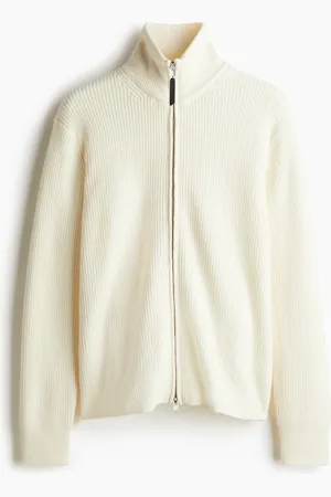 H&M Cardigan in maglia a coste Regular Fit