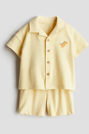 H&M Set 2 pezzi con camicia bowling e shorts in spugna