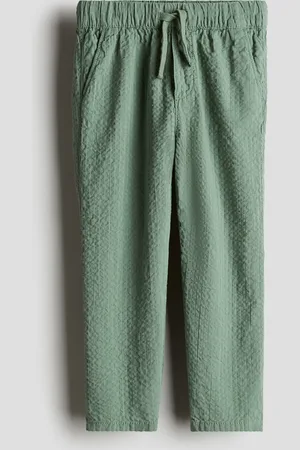 H&M Pantaloni in seersucker di cotone
