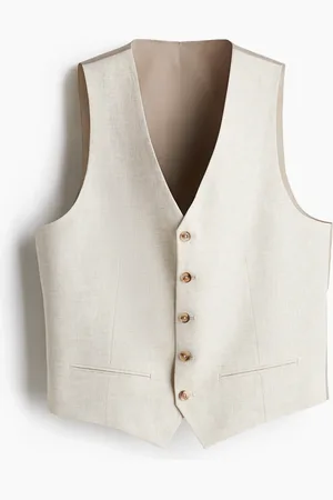 H&M Panciotto elegante in lino Slim Fit