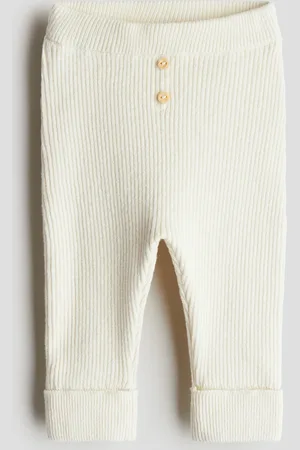 H&M Pantaloni in maglia a coste