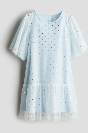 H&M Abito in tulle con stampa metallizzata