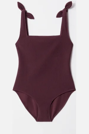 H&M Costume da bagno in tessuto lavorato con lacci