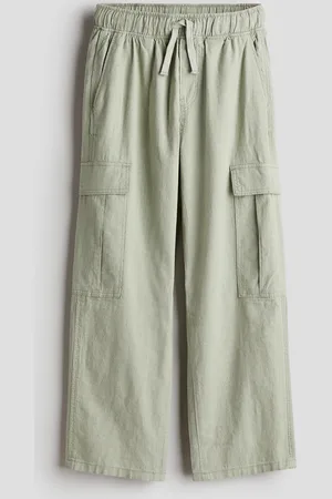 H&M Joggers cargo in misto lino